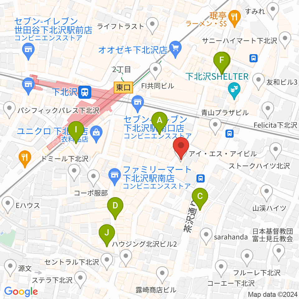 セカンドストリート楽器館下北沢店周辺のホテル一覧地図
