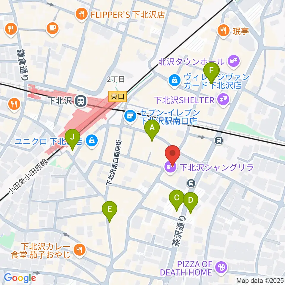 セカンドストリート楽器館下北沢店周辺のホテル一覧地図