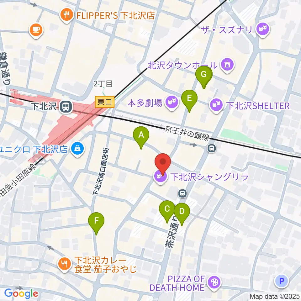 セカンドストリート楽器館下北沢店周辺のホテル一覧地図