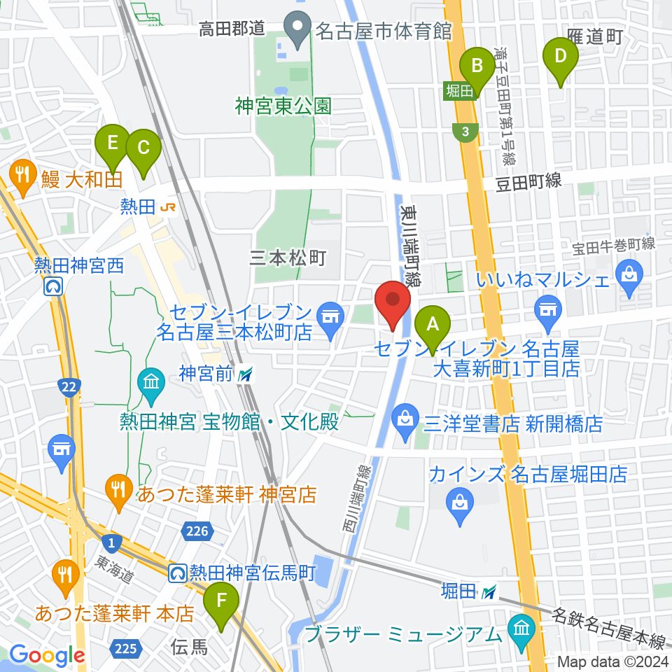 神宮前レコーディングスタジオ周辺のホテル一覧地図