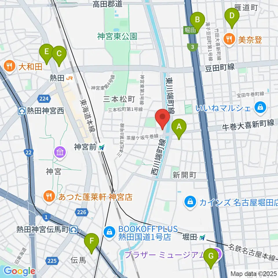 神宮前レコーディングスタジオ周辺のホテル一覧地図