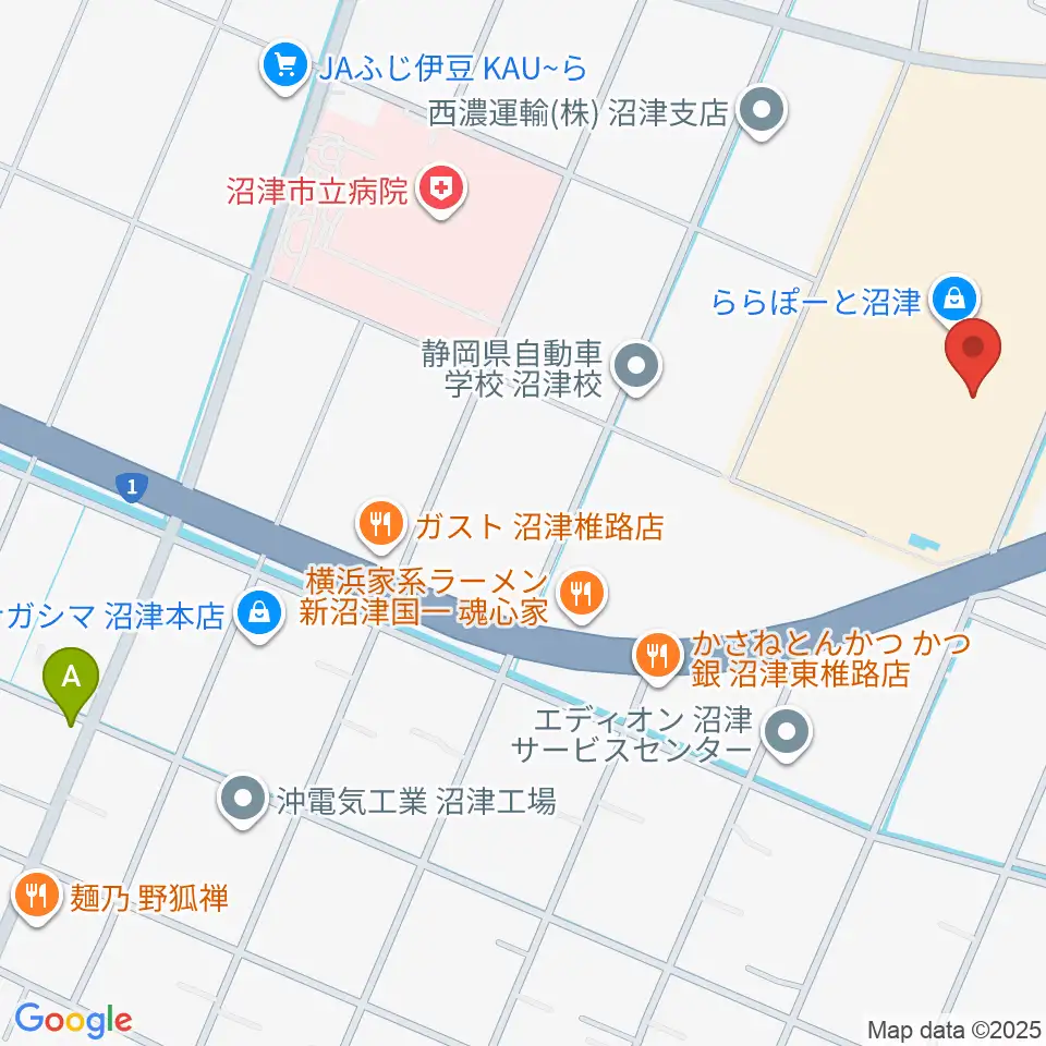 シネマサンシャインららぽーと沼津周辺のホテル一覧地図