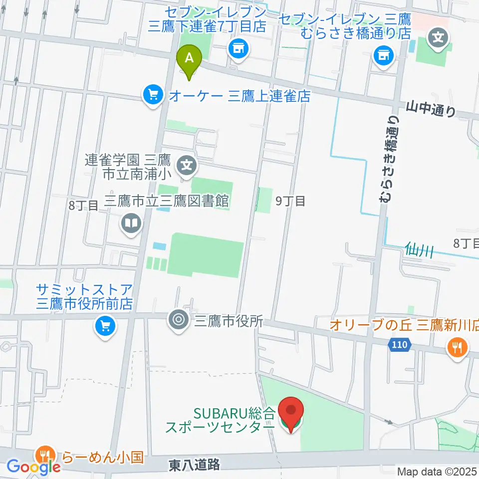 SUBARU総合スポーツセンター周辺のホテル一覧地図