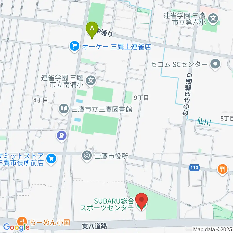 SUBARU総合スポーツセンター周辺のホテル一覧地図