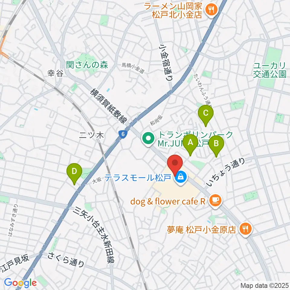 ユナイテッド・シネマ テラスモール松戸周辺のホテル一覧地図