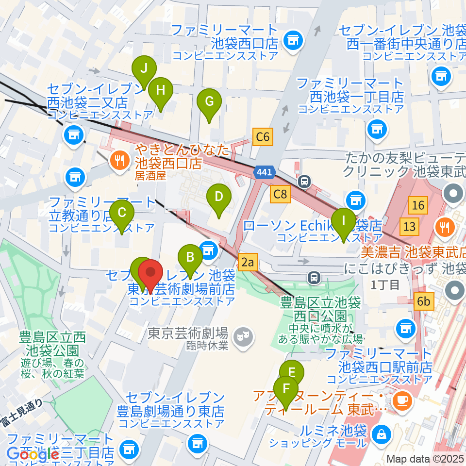 クワトロ弦楽器周辺のホテル一覧地図