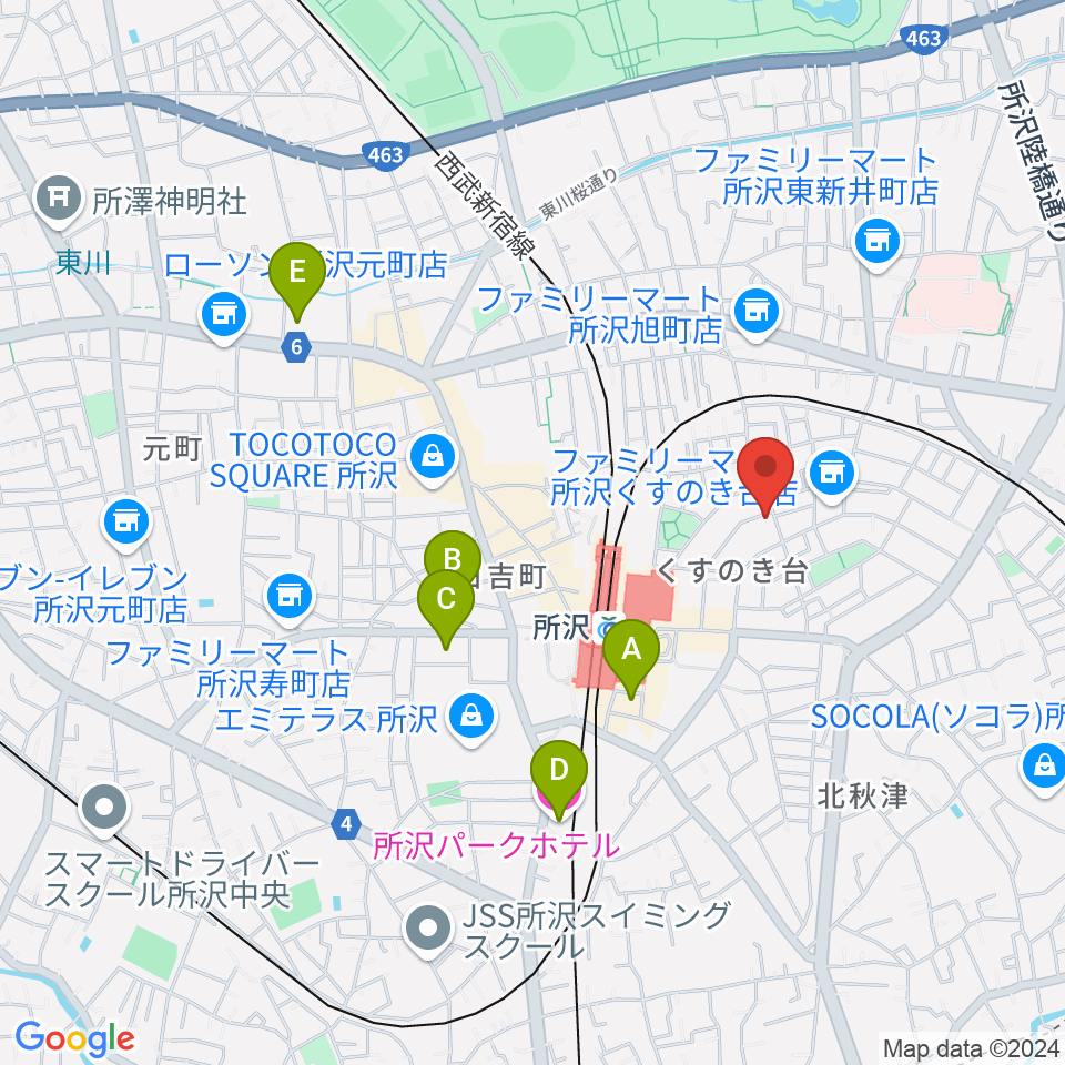 アミュージング・グレース周辺のホテル一覧地図