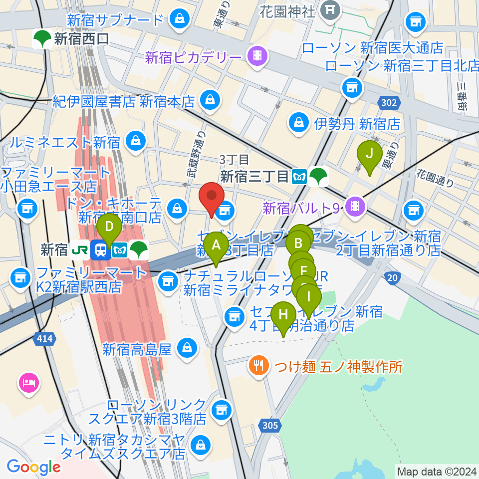 K’s cinema周辺のホテル一覧地図