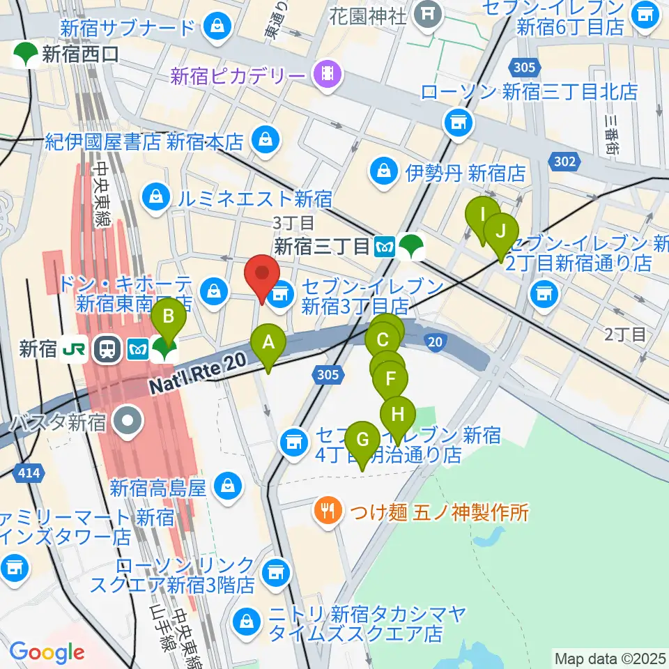 K’s cinema周辺のホテル一覧地図