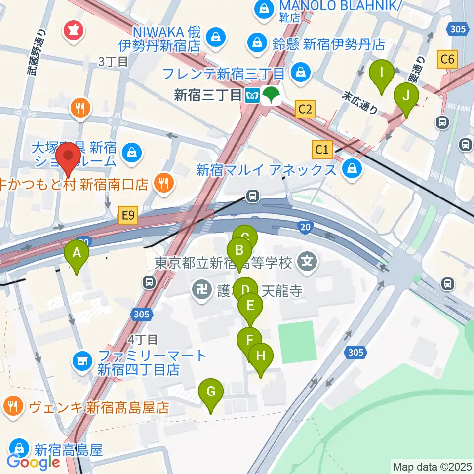 K’s cinema周辺のホテル一覧地図
