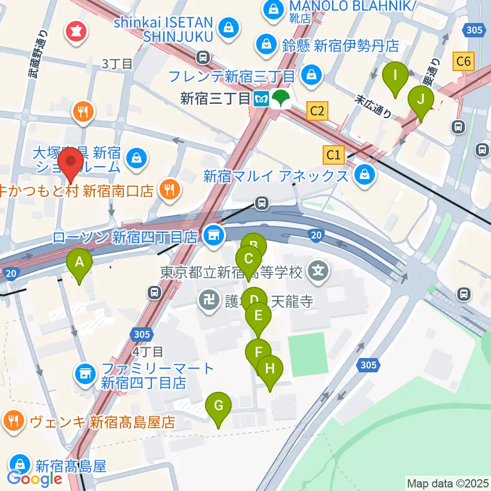 K’s cinema周辺のホテル一覧地図