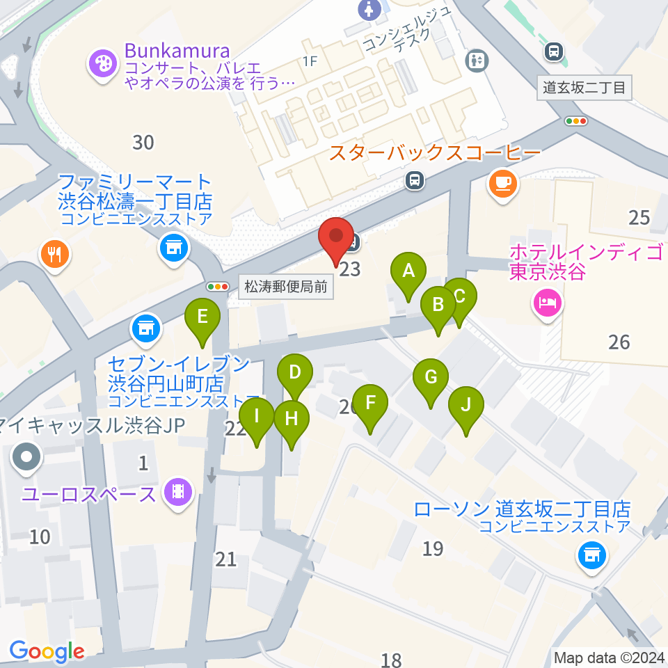 渋谷DAIA周辺のホテル一覧地図