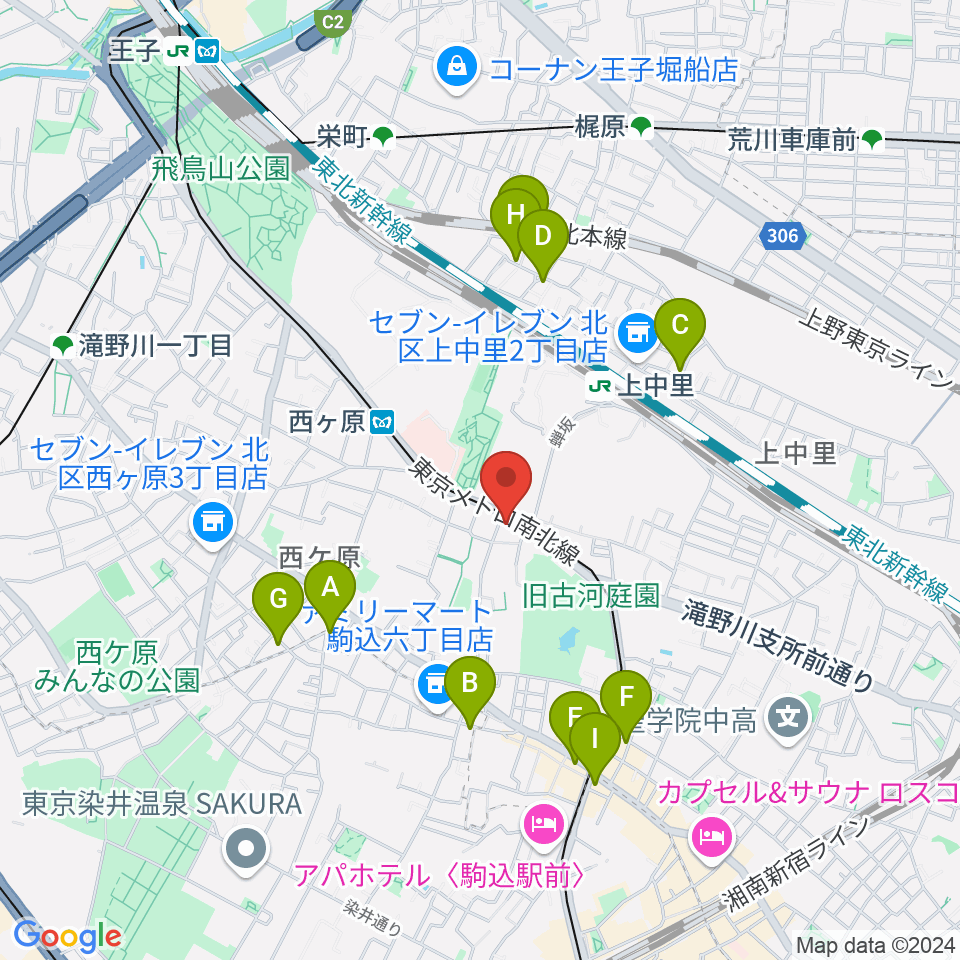 スタジオスカウト周辺のホテル一覧地図