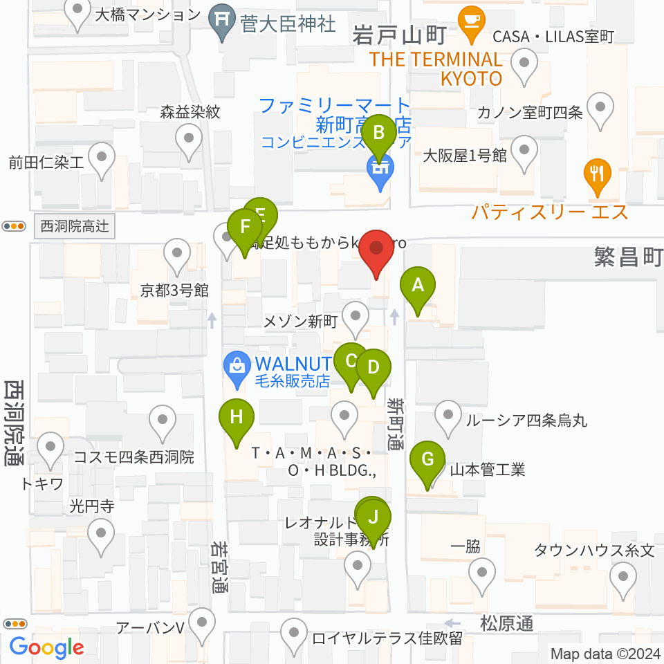 ナレーション録音スタジオ T-STEP周辺のホテル一覧地図