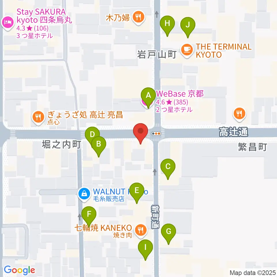 ティーステップ周辺のホテル一覧地図
