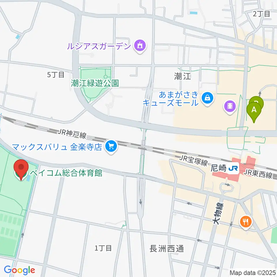 ベイコム総合体育館周辺のホテル一覧地図