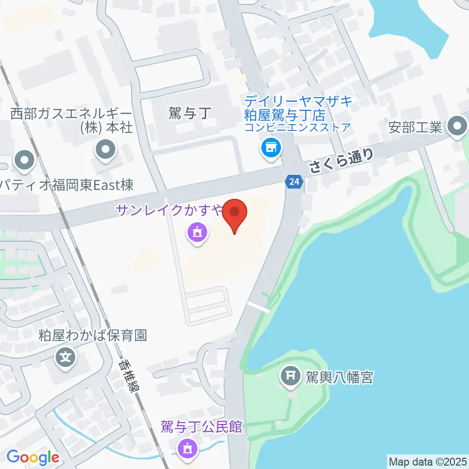 サンレイクかすや周辺のホテル一覧地図