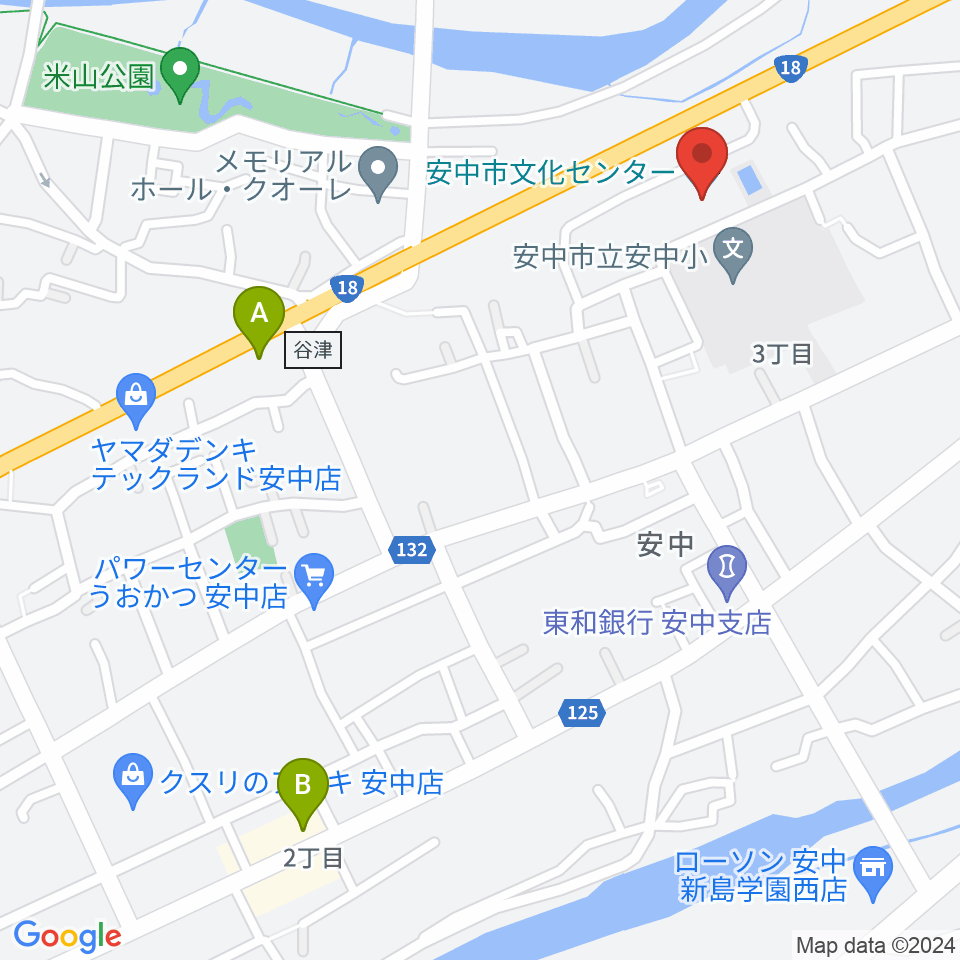 安中市文化センター周辺のホテル一覧地図