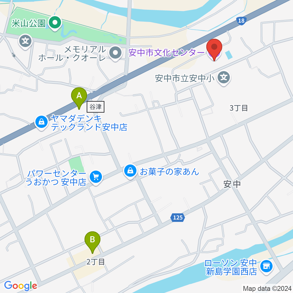 安中市文化センター周辺のホテル一覧地図