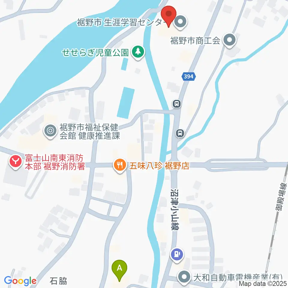 裾野市生涯学習センター ゆうあいプラザ周辺のホテル一覧地図