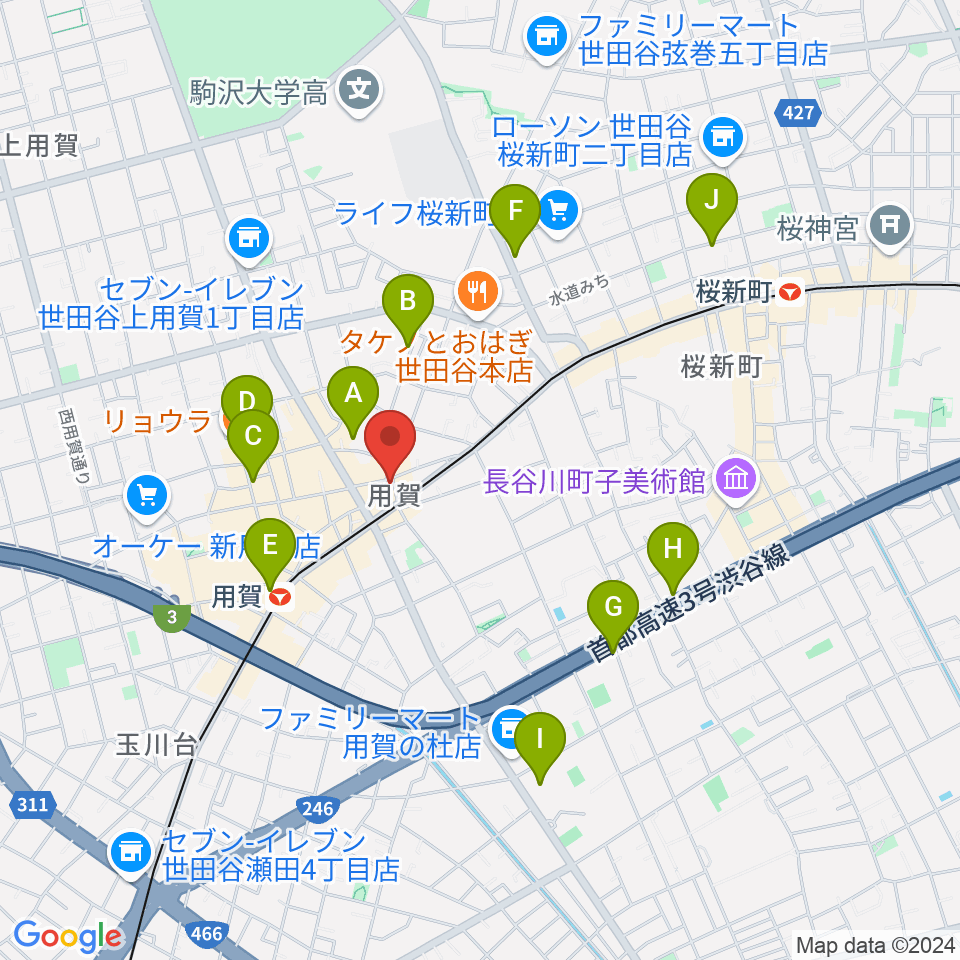 用賀エピタフ周辺のホテル一覧地図