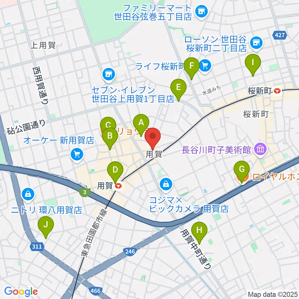 用賀エピタフ周辺のホテル一覧地図