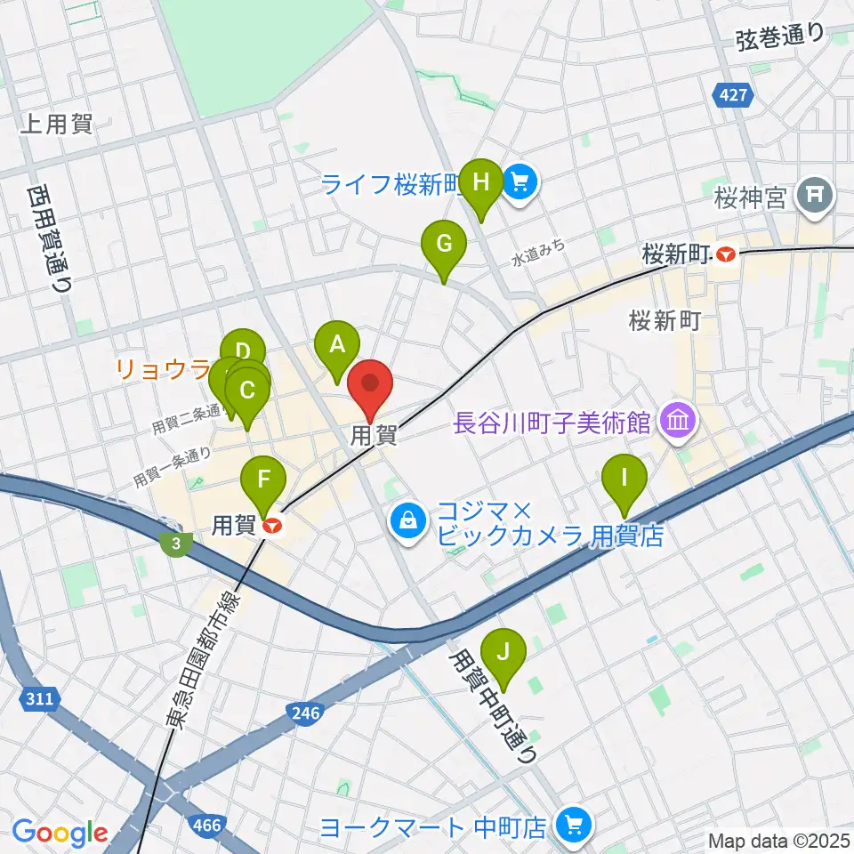 用賀エピタフ周辺のホテル一覧地図