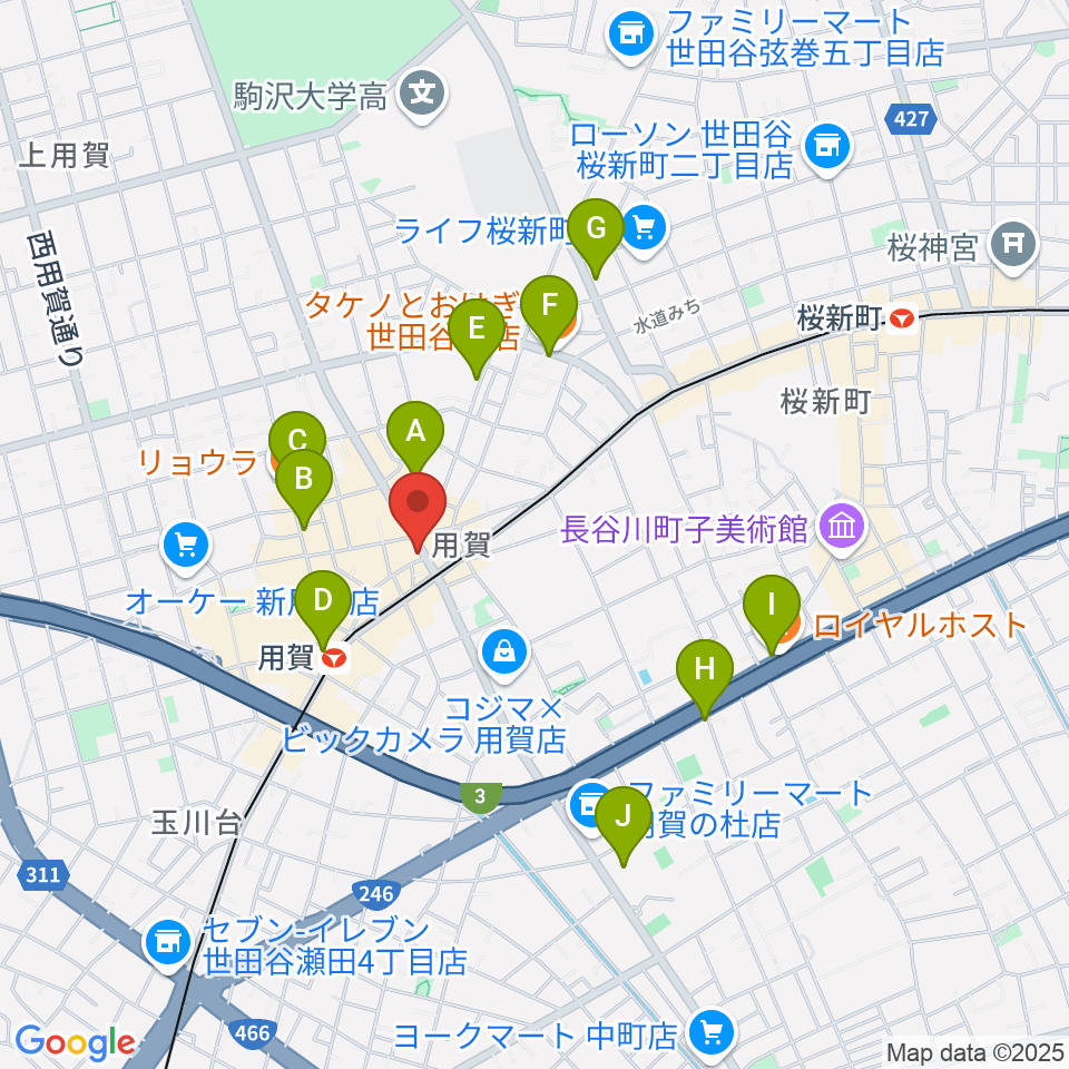 用賀 お琴・尺八・篠笛教室周辺のホテル一覧地図