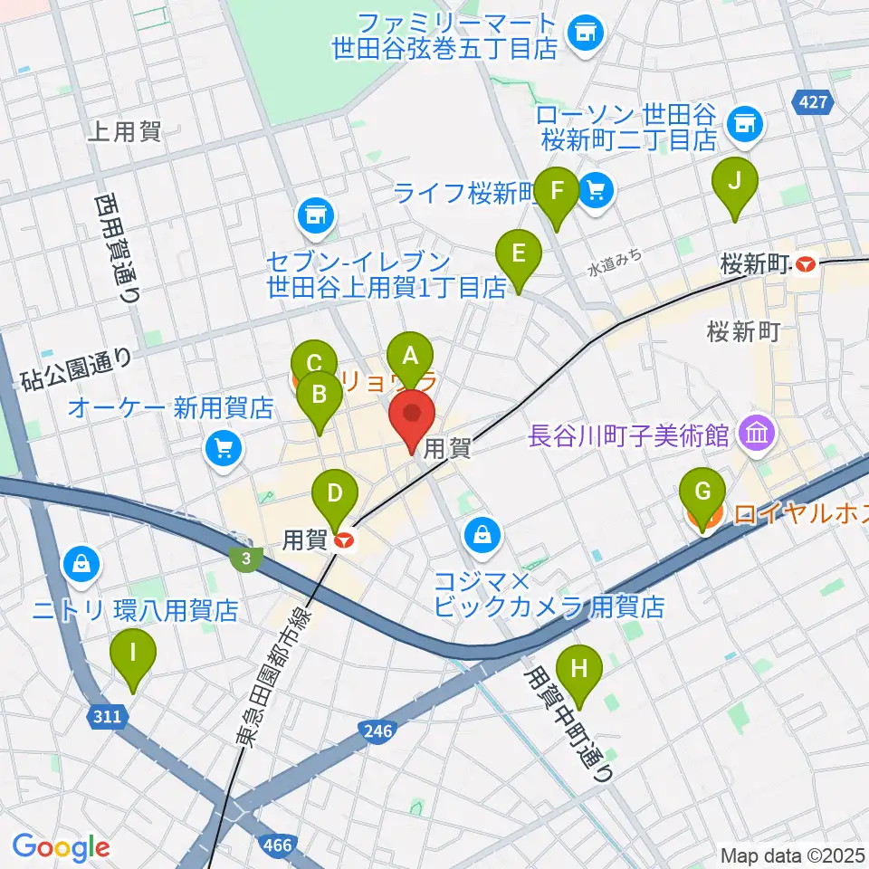用賀 お琴・尺八・篠笛教室周辺のホテル一覧地図
