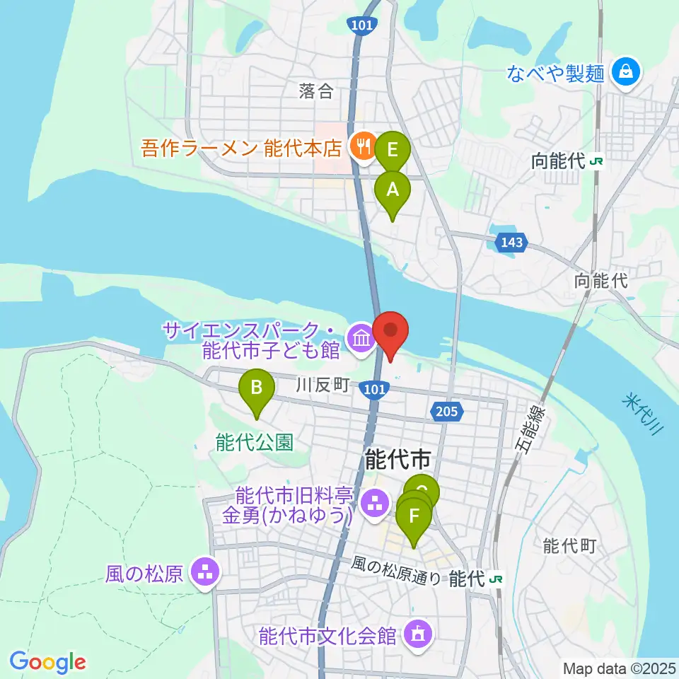 NODENアリーナ周辺のホテル一覧地図