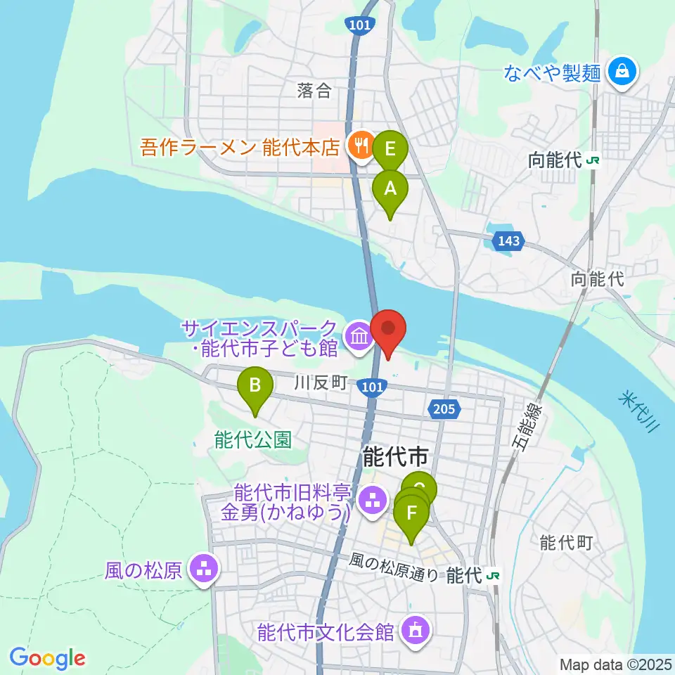 NODENアリーナ周辺のホテル一覧地図