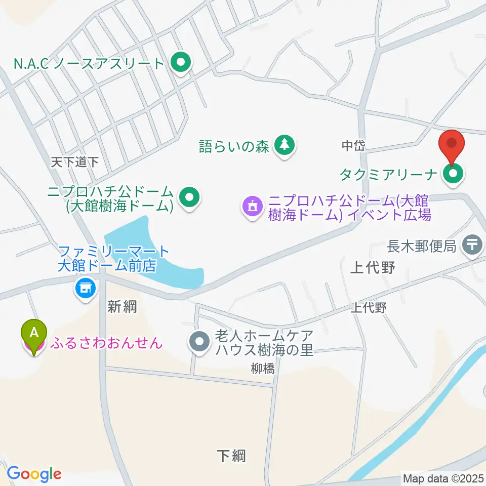 タクミアリーナ周辺のホテル一覧地図
