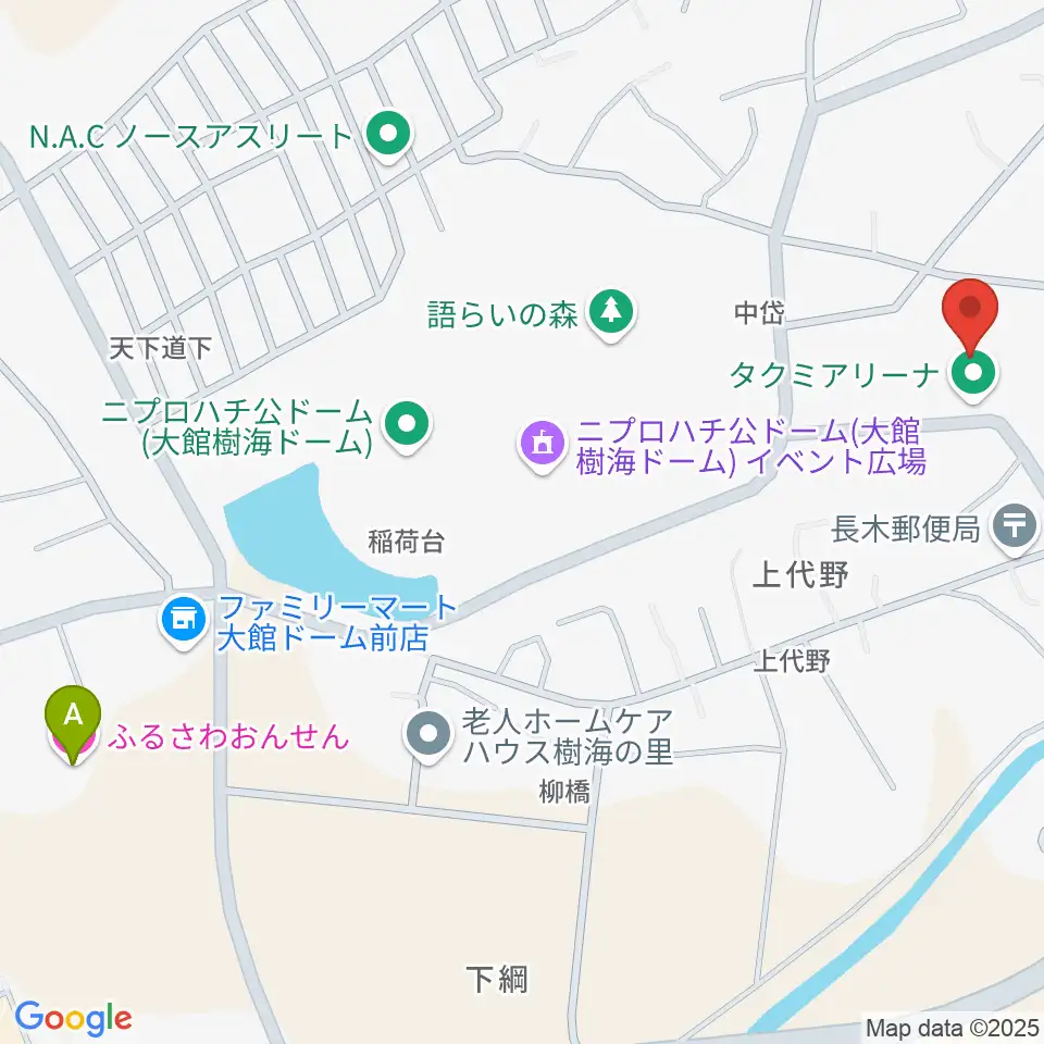 タクミアリーナ周辺のホテル一覧地図