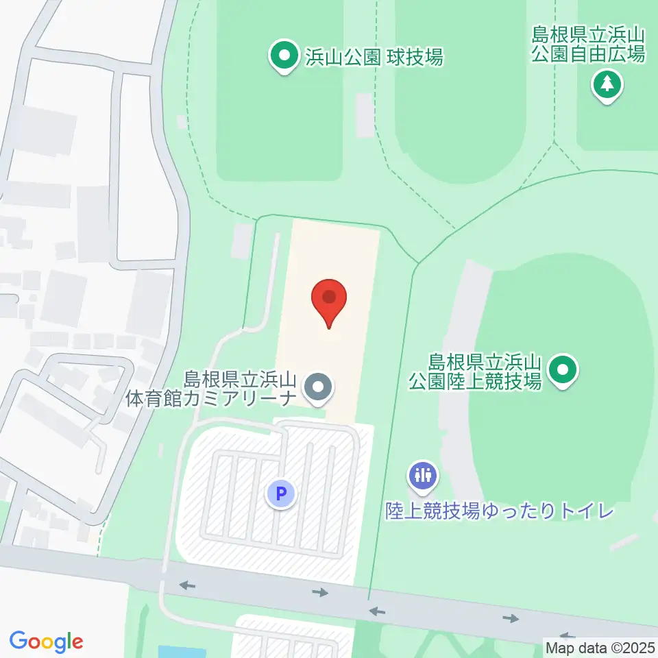 島根県立浜山体育館カミアリーナ周辺のホテル一覧地図