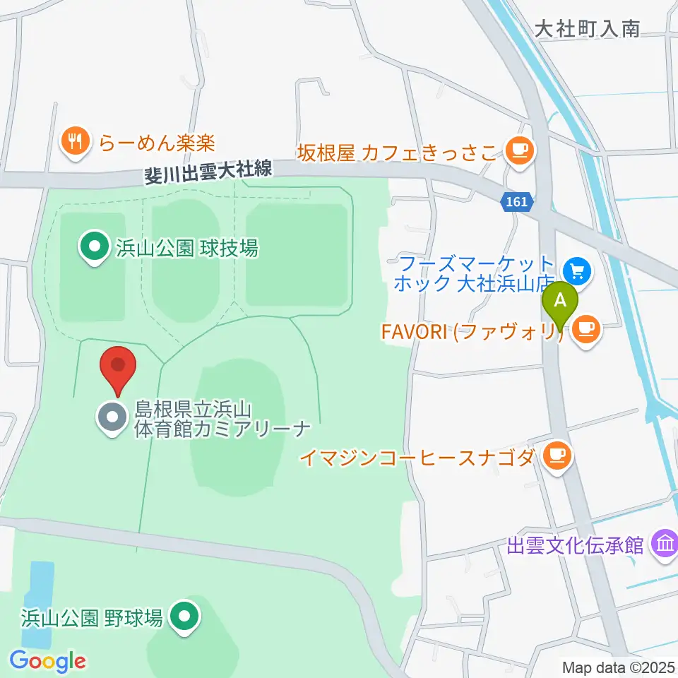 島根県立浜山体育館カミアリーナ周辺のホテル一覧地図