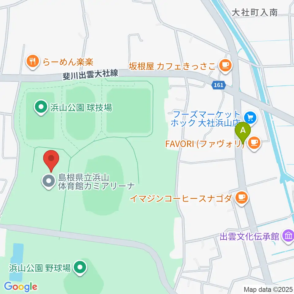 島根県立浜山体育館カミアリーナ周辺のホテル一覧地図