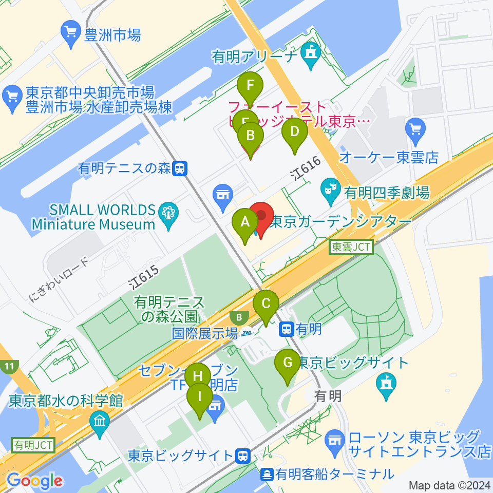 東京ガーデンシアター周辺のホテル一覧地図
