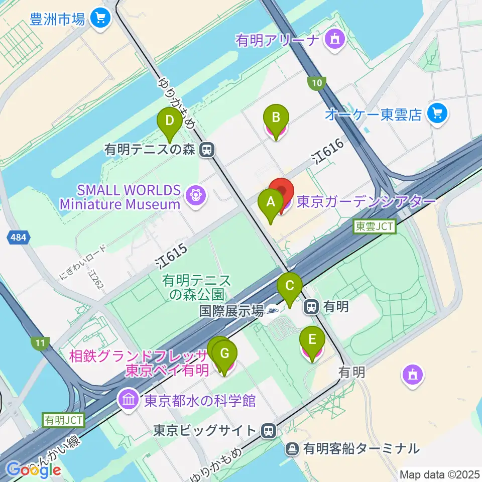 東京ガーデンシアター周辺のホテル一覧地図