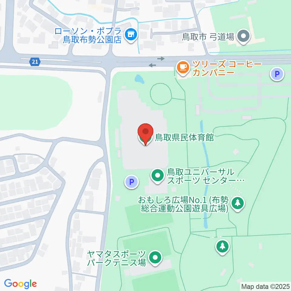 鳥取県民体育館周辺のホテル一覧地図