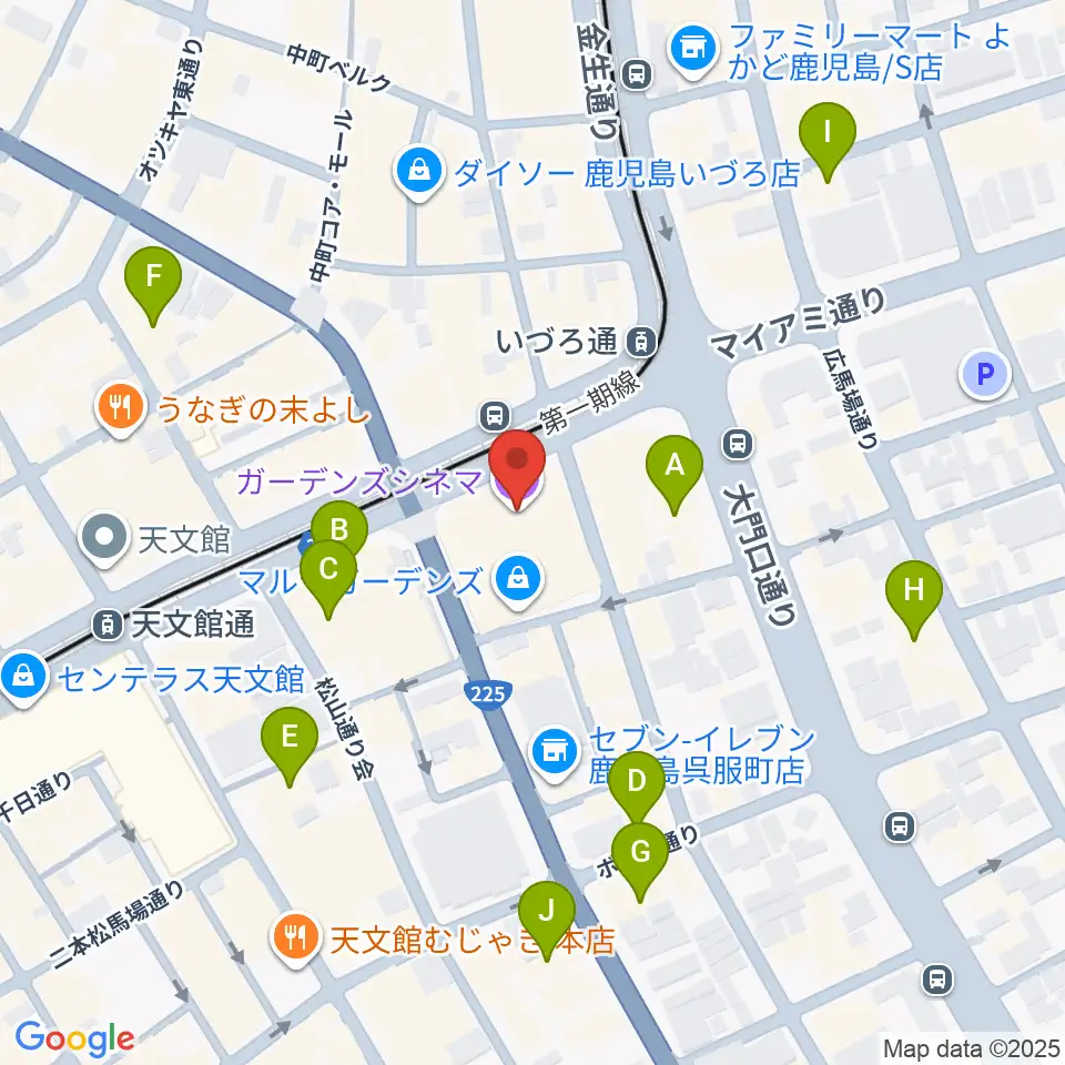 ガーデンズシネマ周辺のホテル一覧地図