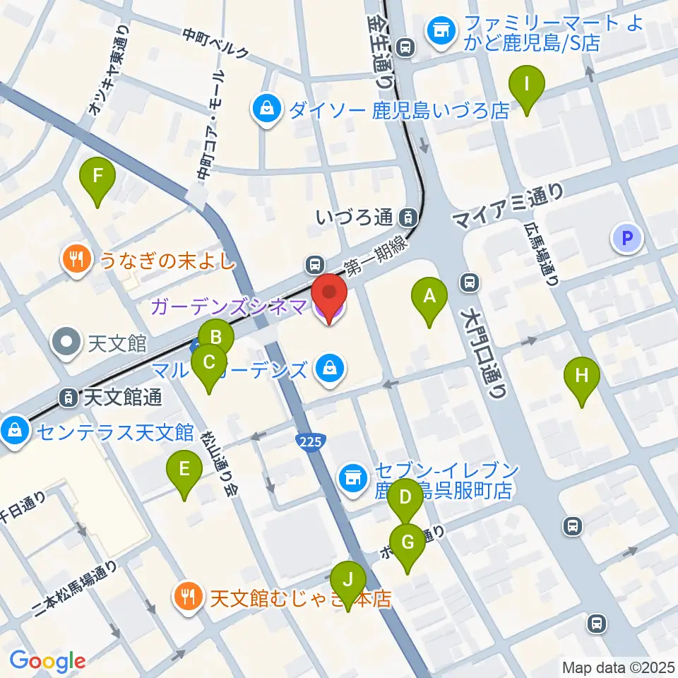 ガーデンズシネマ周辺のホテル一覧地図