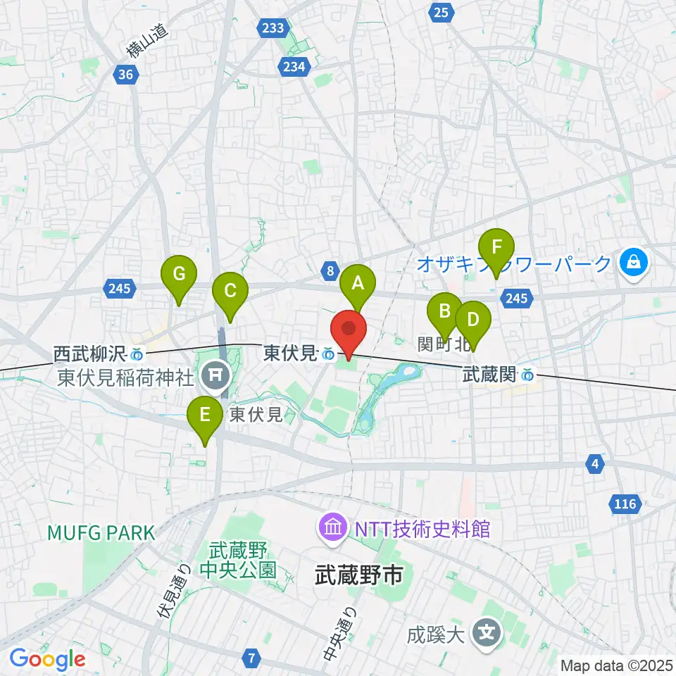 ダイドードリンコアイスアリーナ周辺のホテル一覧地図