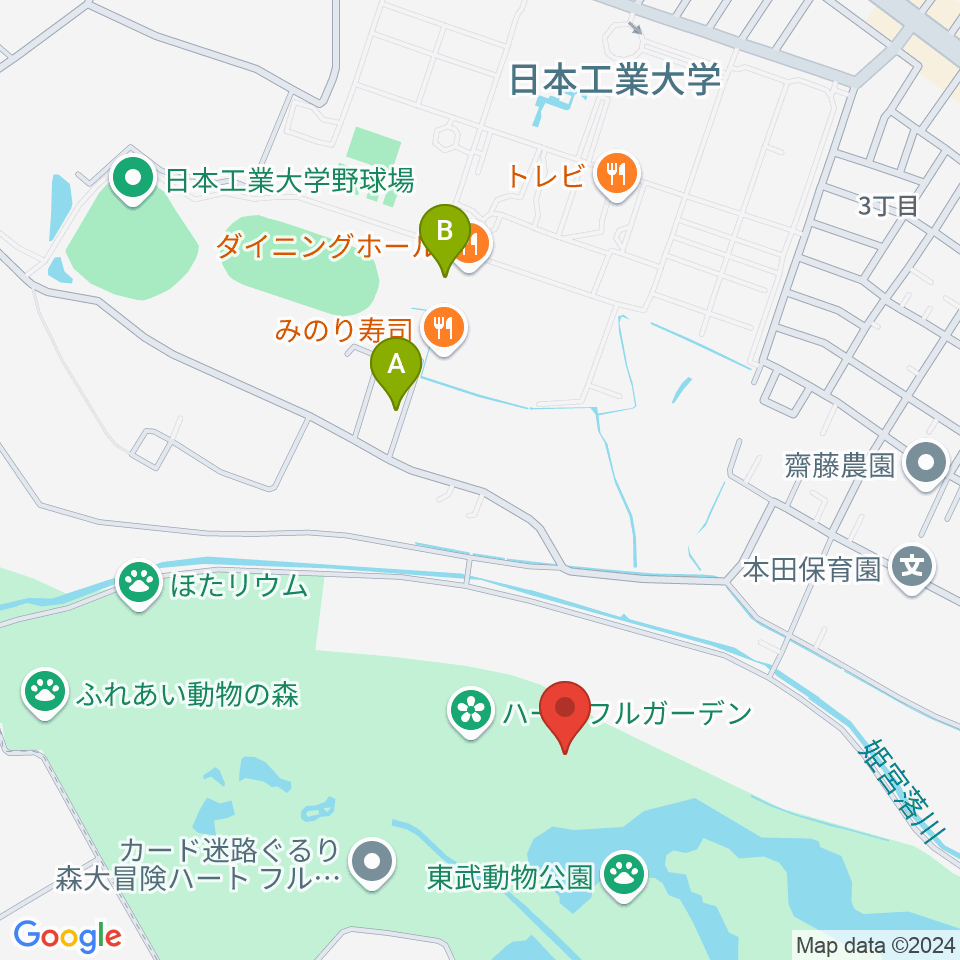 東武動物公園HOLA！周辺のホテル一覧地図