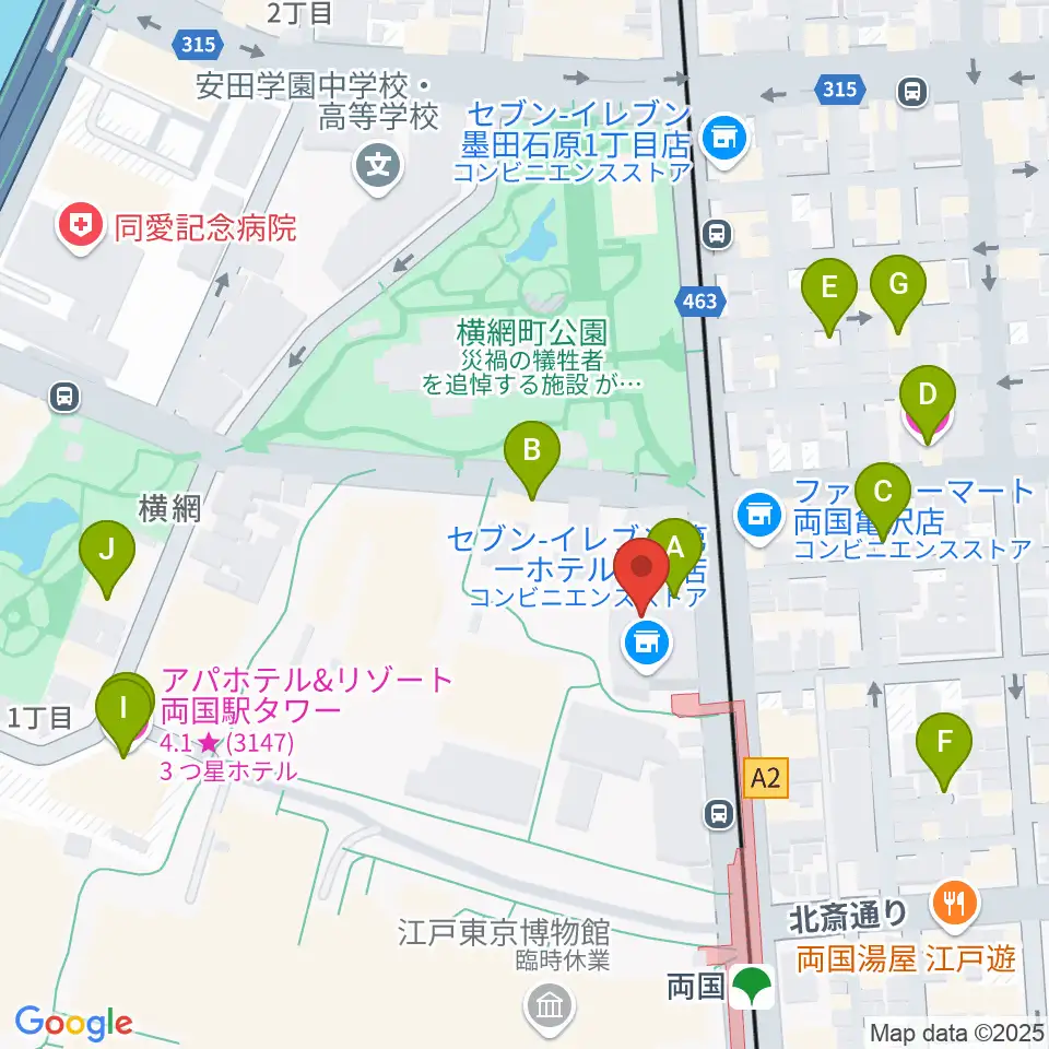 KFCホール周辺のホテル一覧地図