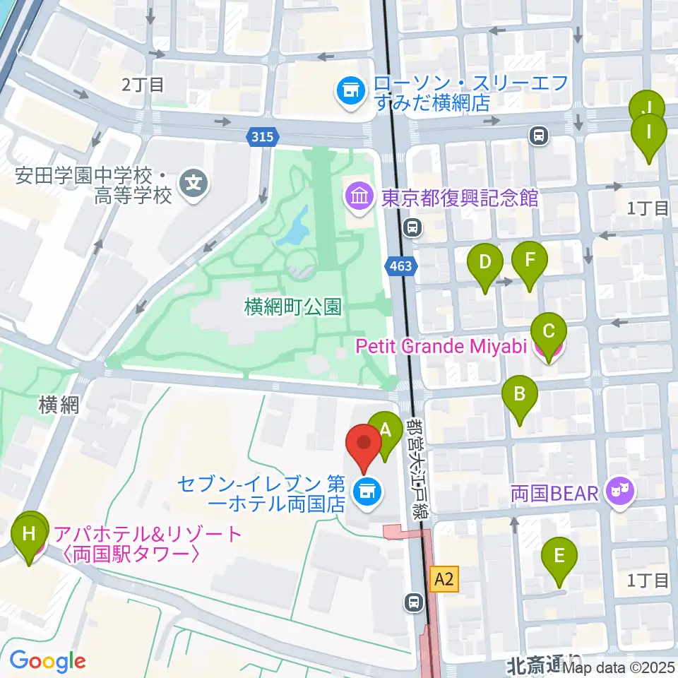 KFCホール周辺のホテル一覧地図