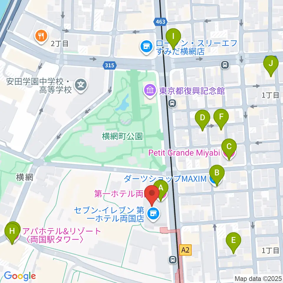 KFCホール周辺のホテル一覧地図