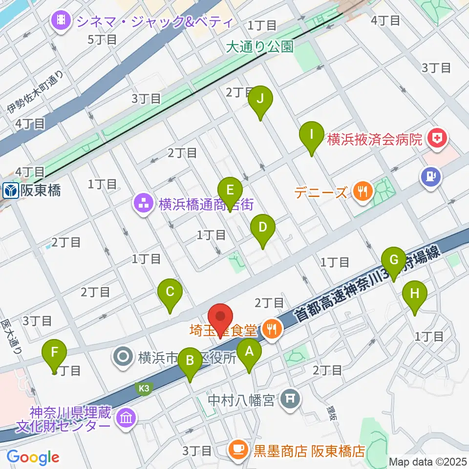 三吉演芸場周辺のホテル一覧地図