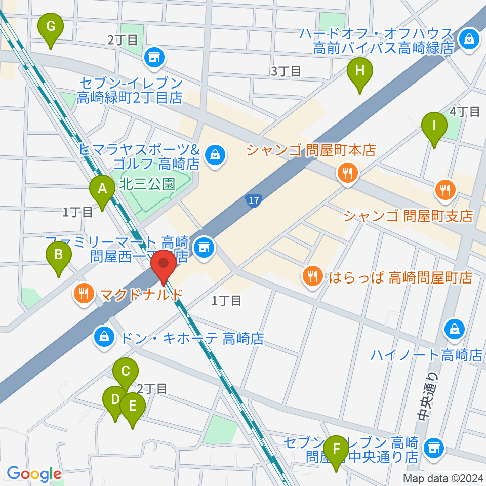 ピアノプラザ群馬ぴあの館周辺のホテル一覧地図