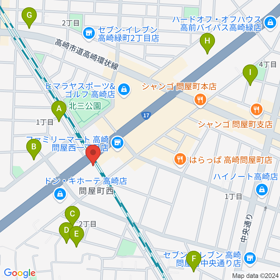 ピアノプラザ群馬ぴあの館周辺のホテル一覧地図