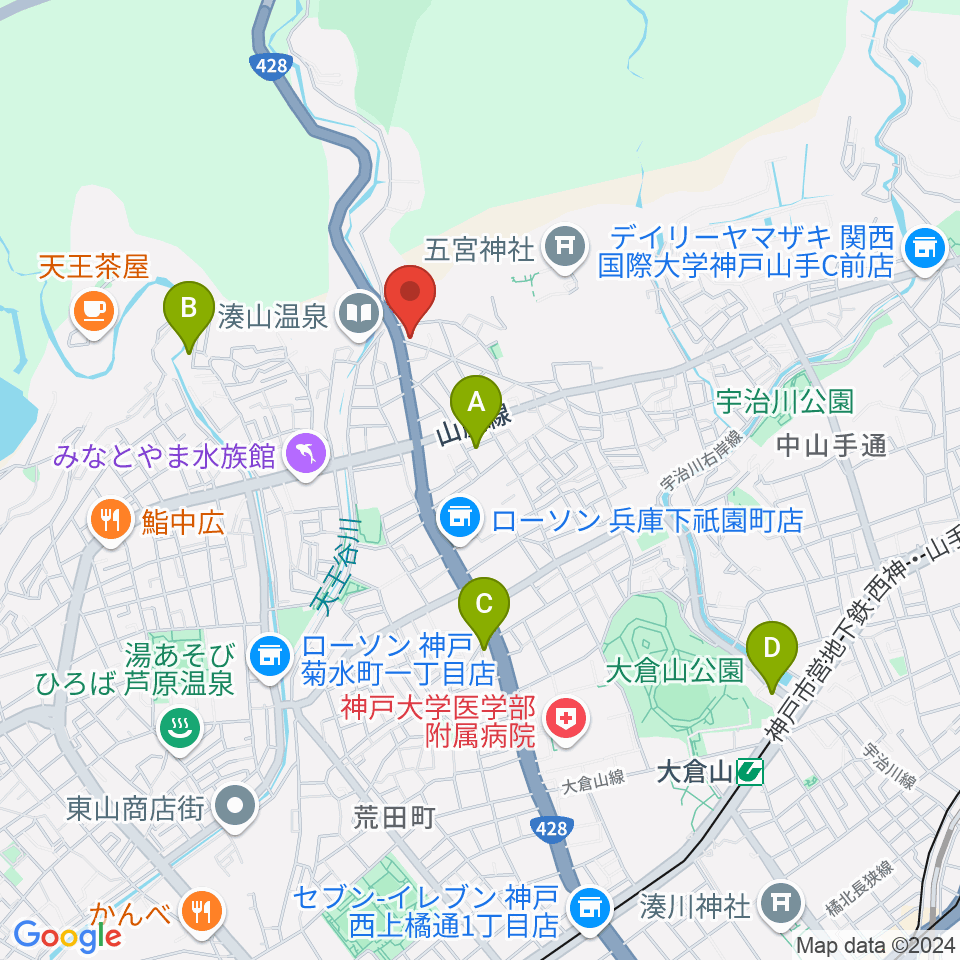 三原Jazz家庭教室周辺のホテル一覧地図